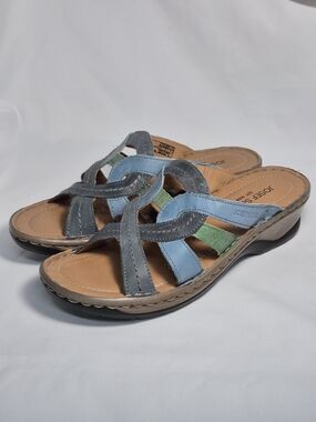 JOSEF SEIBEL Catalonia 01 Wedge Sandals Women EU 39 Leather Comfort Shoes